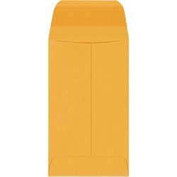 2 1/2 x 4 1/4" Kraft Gummed Envelopes