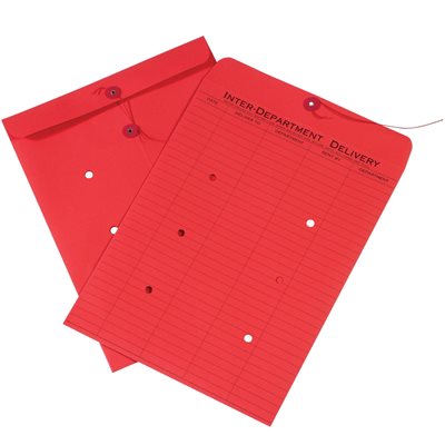 10 x 13" Red Inter-Department Envelopes