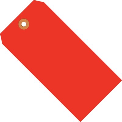 2 3/4 x 1 3/8" Fluorescent Red 13 Pt. Shipping Tags