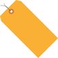 3 1/4 x 1 5/8" Fluorescent Orange 13 Pt. Shipping Tags - Pre-Wired