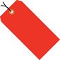 4 3/4 x 2 3/8" Fluorescent Red 13 Pt. Shipping Tags - Pre-Strung