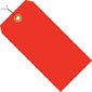 4 3/4 x 2 3/8" Fluorescent Red 13 Pt. Shipping Tags - Pre-Wired