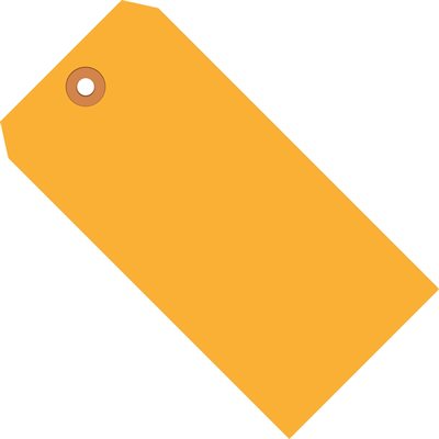 5 1/4 x 2 5/8" Fluorescent Orange 13 Pt. Shipping Tags