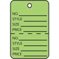 1 1/4 x 1 7/8" Green Perforated Garment Tags