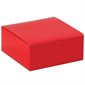 8 x 8 x 3 1/2" Holiday Red Gift Boxes