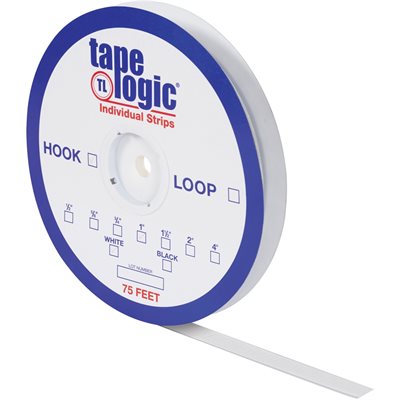 2" x 75' White Hook Tape Logic® Individual Tape Strips