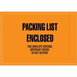 4 1/2 x 6" - Mil-Spec "Packing List Enclosed" Envelopes