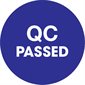 1" Circle - "QC Passed" Blue Labels