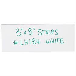 3 x 8" White Warehouse Labels - Magnetic Strips