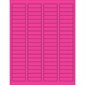 1 3/4 x 1/2" Fluorescent Pink Rectangle Laser Labels