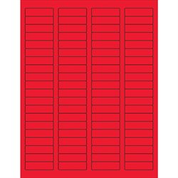 1 3/4 x 1/2" Fluorescent Red Rectangle Laser Labels