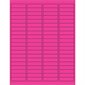 1 15/16 x 1/2" Fluorescent Pink Rectangle Laser Labels