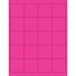 2 x 2" Fluorescent Pink Rectangle Laser Labels