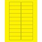 3 x 1" Fluorescent Yellow Rectangle Laser Labels