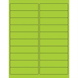 4 x 1" Fluorescent Green Rectangle Laser Labels