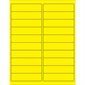 4 x 1" Fluorescent Yellow Rectangle Laser Labels