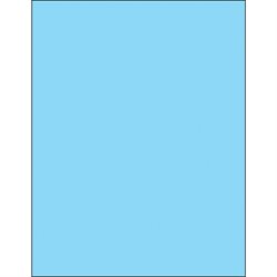 8 1/2 x 11" Fluorescent Pastel Blue Rectangle Laser Labels