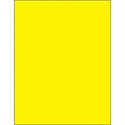 8 1/2 x 11" Fluorescent Yellow Rectangle Laser Labels