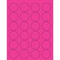 1 5/8" Fluorescent Pink Circle Laser Labels