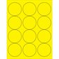 2 1/2" Fluorescent Yellow Circle Laser Labels
