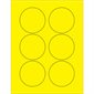 3" Fluorescent Yellow Circle Laser Labels