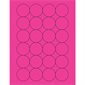 1 2/3" Fluorescent Pink Circle Laser Labels