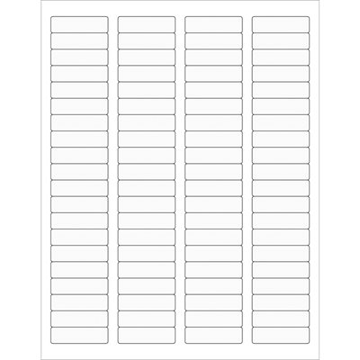 1 3/4 x 1/2" Clear Rectangle Laser Labels