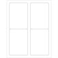 3 1/2 x 5" White Removable Rectangle Laser Labels