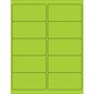4 x 2" Fluorescent Green Removable Rectangle Laser Labels