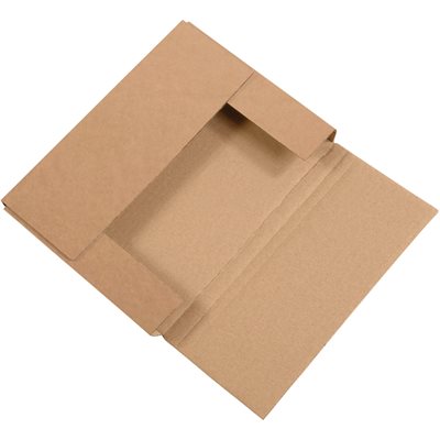 11 1/8 x 8 5/8 x 1" Kraft Easy-Fold Mailers