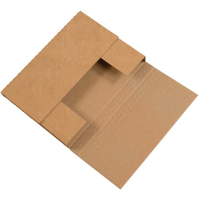 12 1/8 x 9 1/8 x 3" Kraft Easy-Fold Mailers