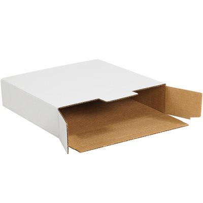 12 1/8 x 9 x 2 1/2" White Side Loading Locking Mailers