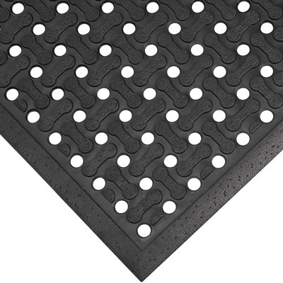 3 x 5' Black Anti-Slip Drainage Mat