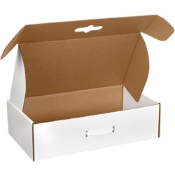18 1/4 x 11 3/8 x 2 11/16" White Corrugated Carrying Cases