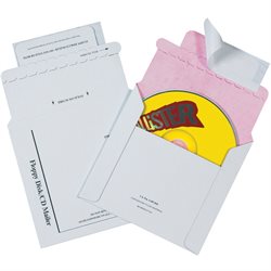 5 1/8 x 5" Tyvek® Lined White CD Mailers