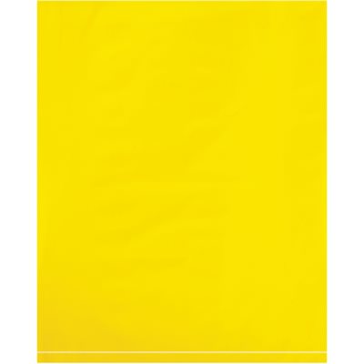 12 x 15" - 2 Mil Yellow Flat Poly Bags