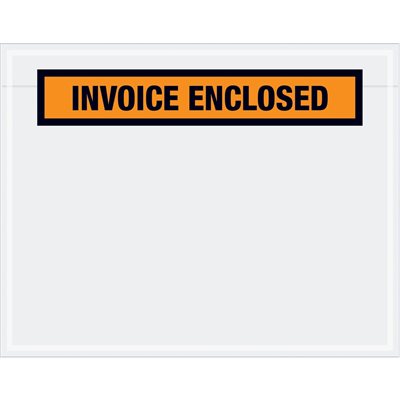 7 x 5 1/2" Orange "Invoice Enclosed" Envelopes