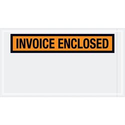 5 1/2 x 10" Orange "Invoice Enclosed" Envelopes