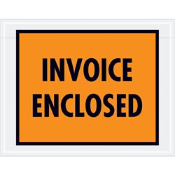 7 x 5 1/2" Orange "Invoice Enclosed" Envelopes