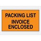 7 x 10" Orange "Packing List/Invoice Enclosed" Envelopes