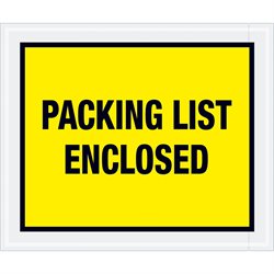10 x 12" Yellow "Packing List Enclosed" Envelopes