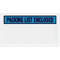 5 1/2 x 10" Blue "Packing List Enclosed" Envelopes