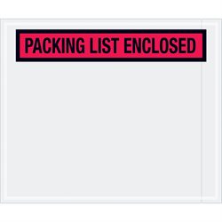 10 X 12" Red "Packing List Enclosed" Envelopes
