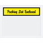 4 1/2 x 6" Yellow "Packing List Enclosed" Envelopes