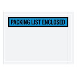 4 1/2 x 6" Blue "Packing List Enclosed" Envelopes