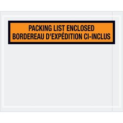 4 1/2 x 5 1/2" Bilingual Packing List Envelopes