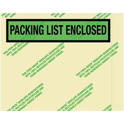 7 x 5 1/2" Environmental "Packing List Enclosed" Envelopes