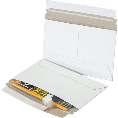 9 x 6" White Side Loading Flat Mailers