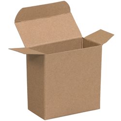 2 3/8 x 7/8 x 2 3/8" Kraft Reverse Tuck Folding Cartons