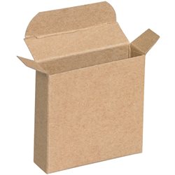 3 x 1 5/16 x 3" Kraft Reverse Tuck Folding Cartons